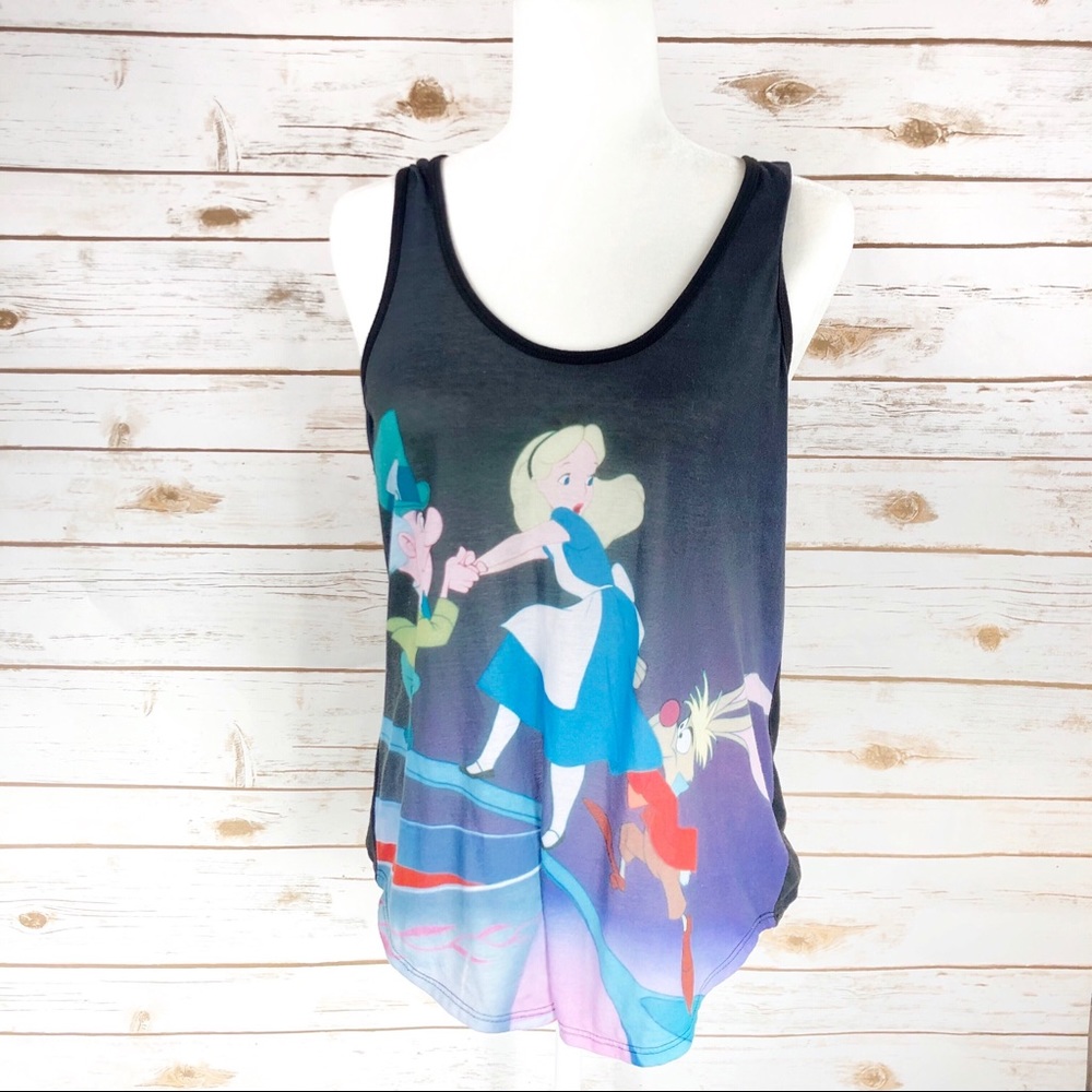 Disney Alice in Wonderland Graphic Tank Size Large